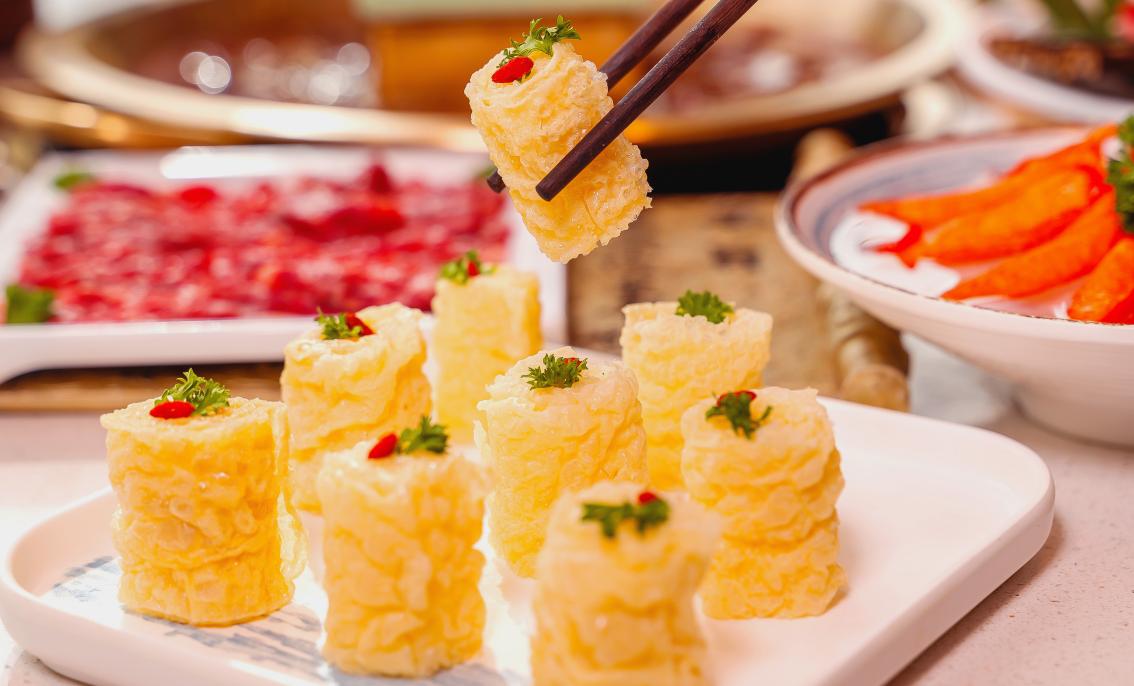 正宗重慶火鍋店，必備的五道素菜品，第一道就是必備！